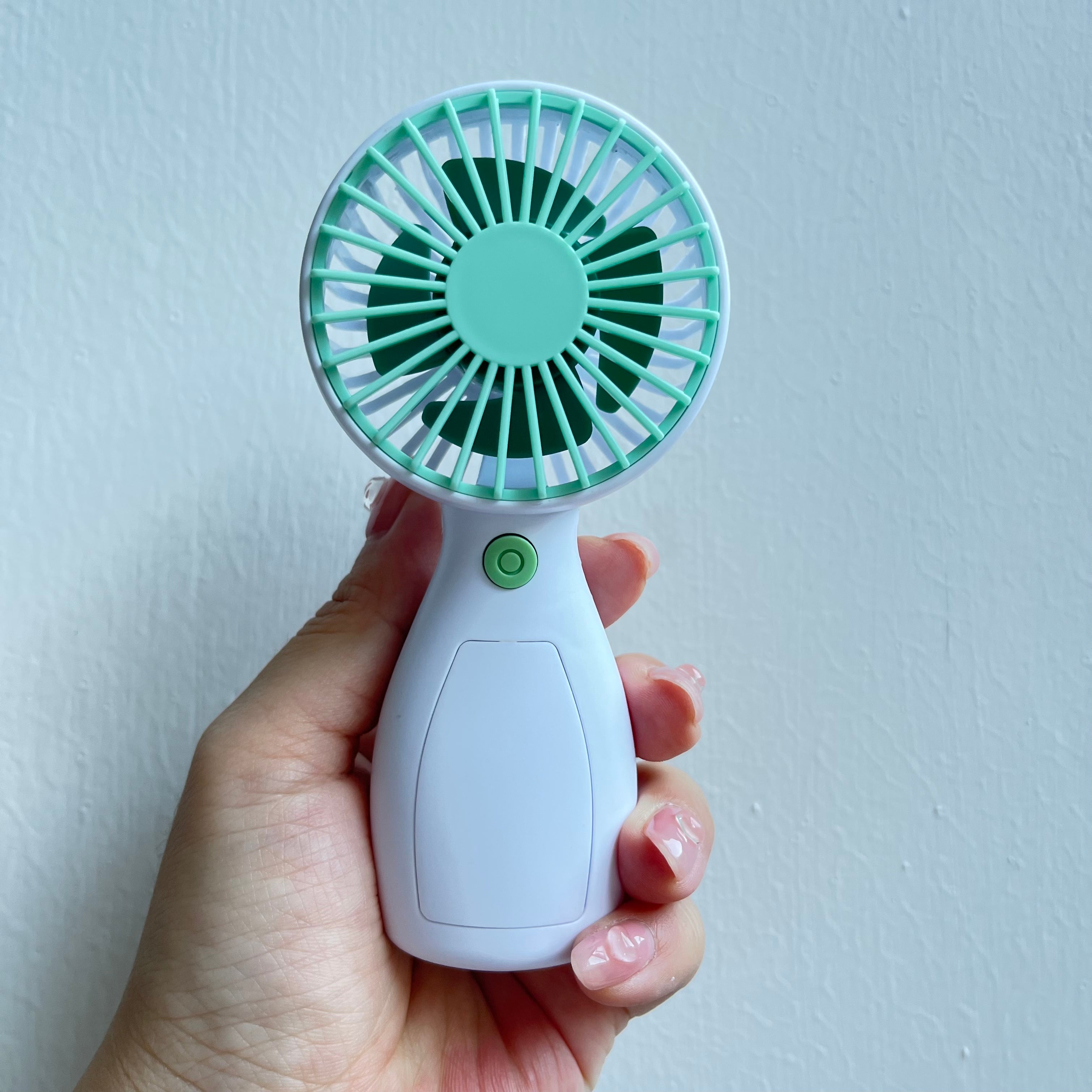 USB Rechargeable Premium Handheld Fan- Green